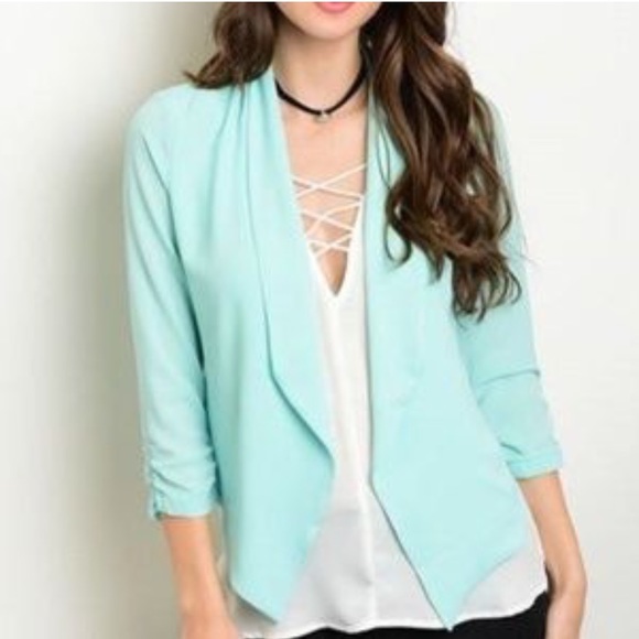 NWOT teal lightweight blazer - Picture 1 of 4